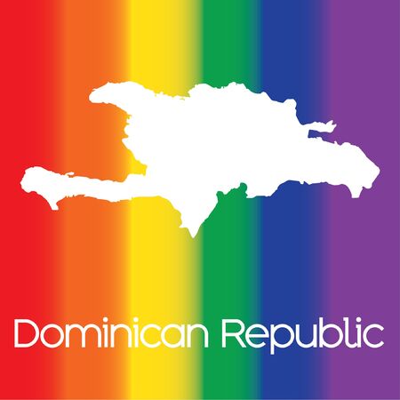 A Map of the country of Dominican Republicの写真素材