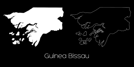 A Map of the country of Guinea Bissauの写真素材