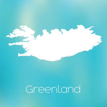 A Map of the country of Greenlandの写真素材
