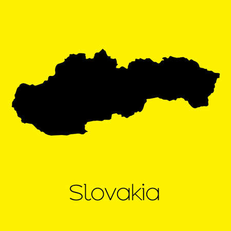 A Map of the country of Slovakiaの写真素材