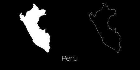 A Map of the country of Peruの写真素材