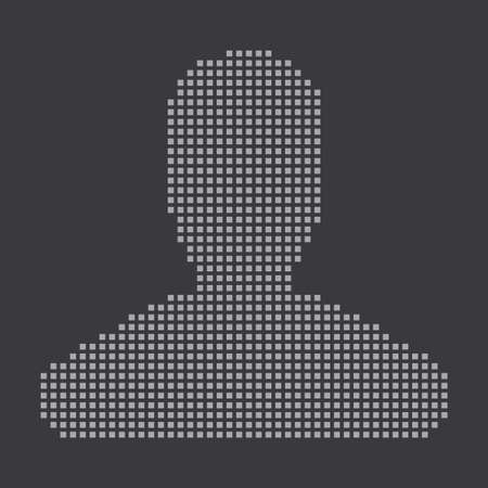 A Grey Icon Isolated on a Grey Background - Personの写真素材