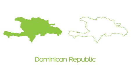 A Map of the country of Dominican Republicの写真素材