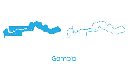 A Map of the country of Gambiaの写真素材