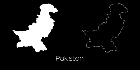 A Map of the country of Pakistanの写真素材