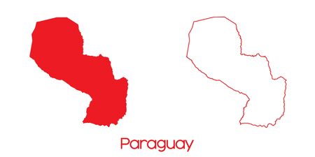 A Map of the country of Paraguayの写真素材