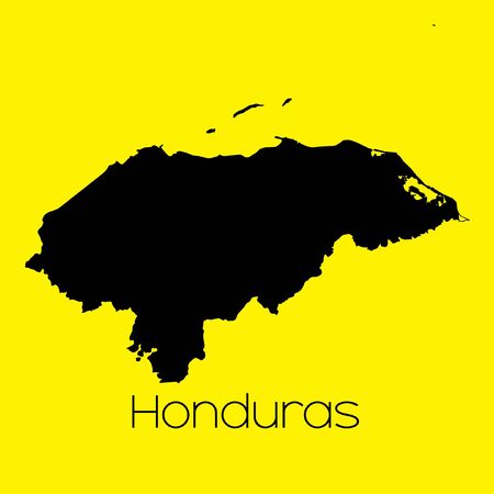 A Map of the country of Hondurasの写真素材