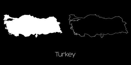 A Map of the country of Turkeyの写真素材