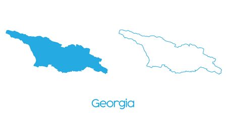 A Map of the country of Georgiaの写真素材