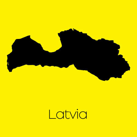 A Map of the country of Latviaの写真素材