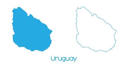 A Map of the country of Uruguayの写真素材
