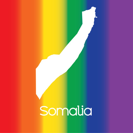 A Map of the country of Somaliaの写真素材
