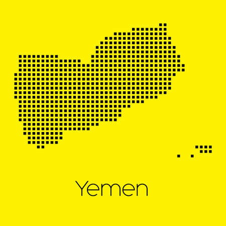 A Map of the country of Yemenの写真素材