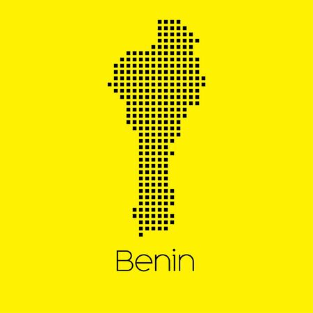 A Map of the country of Beninの写真素材