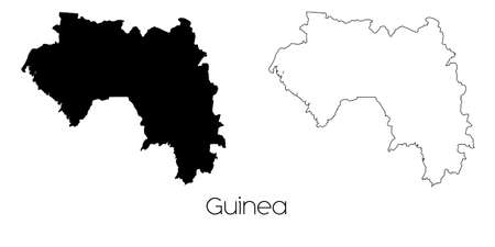 A Map of the country of Guineaの写真素材