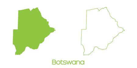 A Map of the country of Botswanaの写真素材