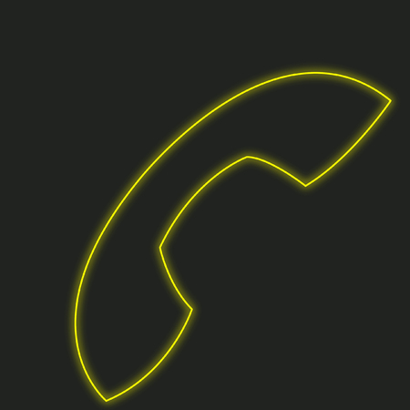 A Neon Icon Isolated on a Black Background - Phoneの写真素材