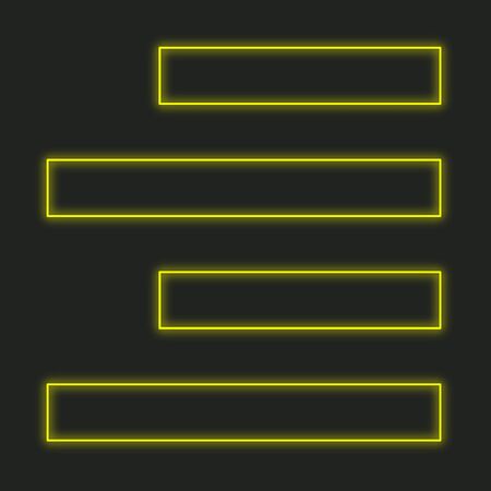 A Neon Icon Isolated on a Black Background - Right Alignの写真素材