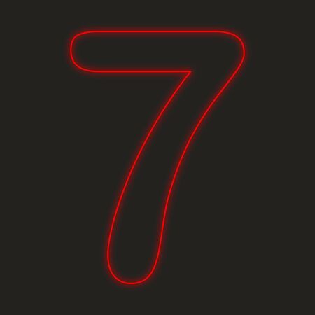 A Neon Icon Isolated on a Black Background - 7の写真素材