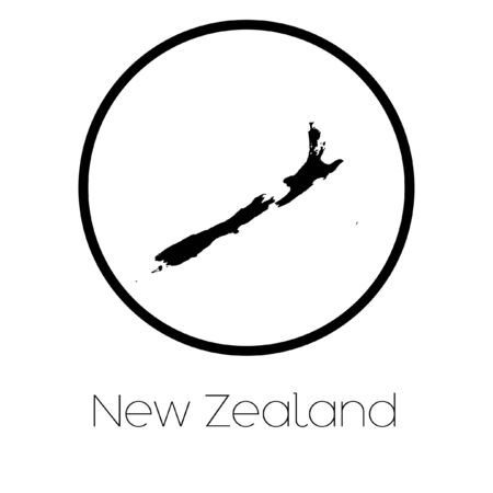 A Map of the country of New Zealandの写真素材