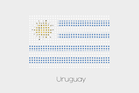 A Flag Illustration of Uruguayの写真素材