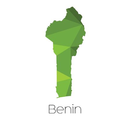 A Map of the country of Benin Beninの写真素材