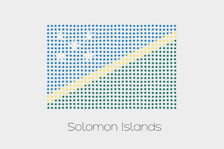 A Flag Illustration of Solomon Islandsの写真素材