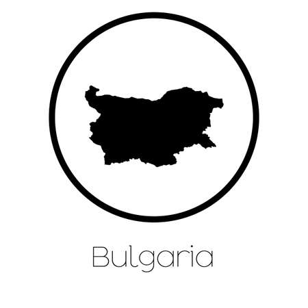 A Map of the country of Bulgariaの写真素材