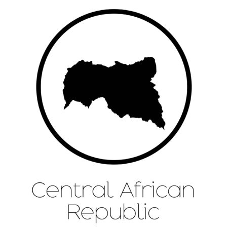 A Map of the country of Central African Republicの写真素材