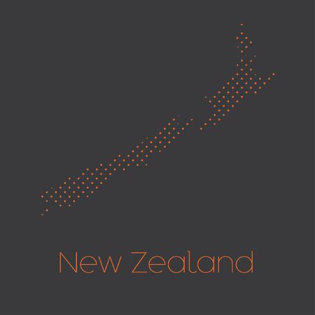 A Map of the country of New Zealandの写真素材