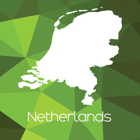 A Map of the country of Netherlandsの写真素材