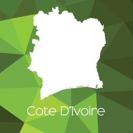 A Map of the country of Cote Divoireの写真素材