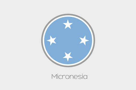 A Flag Illustration of the country of Micronesiaの写真素材