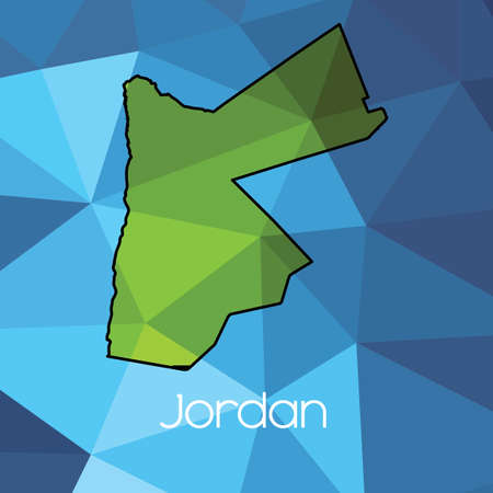 A Map of the country of Jordanの写真素材