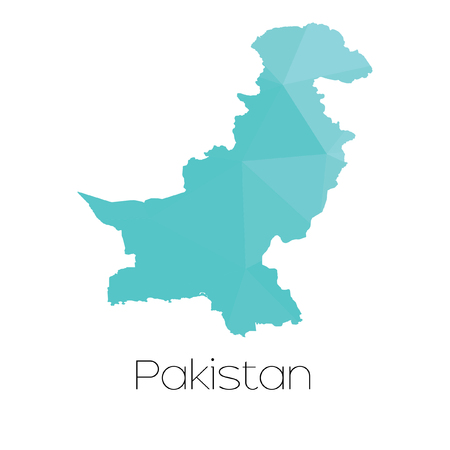 A Map of the country of Pakistanの写真素材