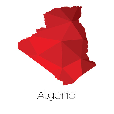 A Map of the country of Algeriaの写真素材