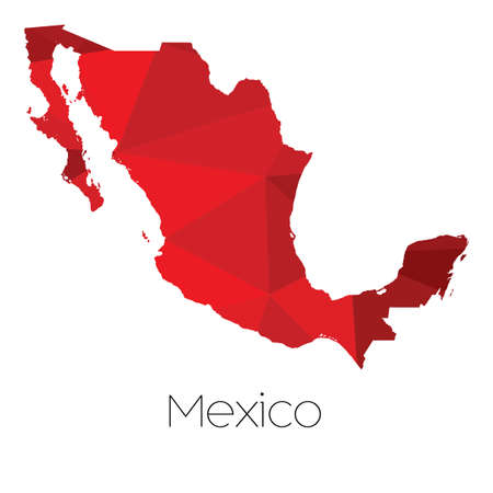 A Map of the country of Mexicoの写真素材