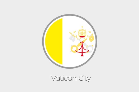 A Flag Illustration of the country of Vaticanの写真素材