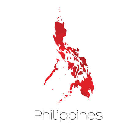 A Map of the country of Philippinesの写真素材