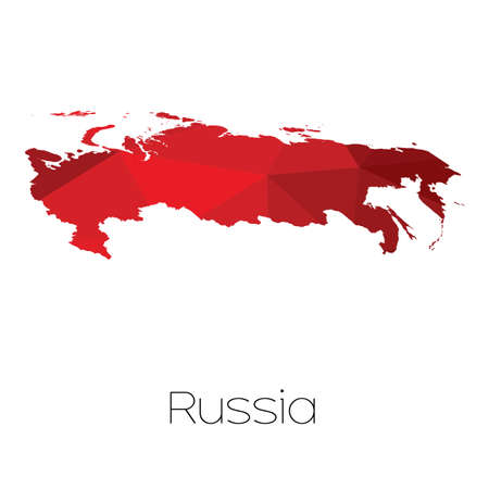 A Map of the country of Russiaの写真素材