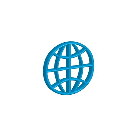 An Icon Illustration Isolated on a Background - Globeの写真素材