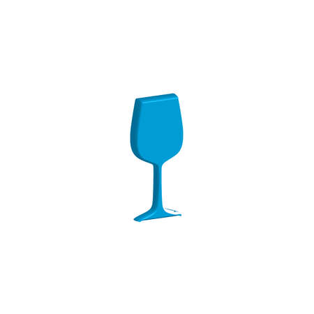 An Icon Illustration Isolated on a Background - Wine Glassの写真素材