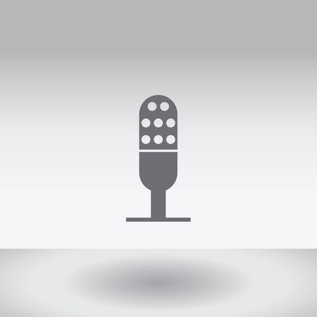 An Icon Illustration Isolated on a Background - Microphoneの写真素材