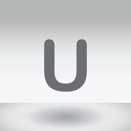 An Icon Illustration Isolated on a Background - Uの写真素材