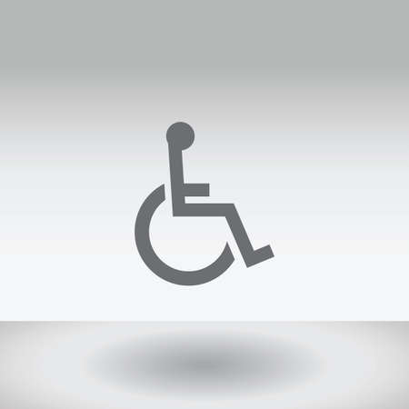 An Icon Illustration Isolated on a Background - Wheelchairの写真素材
