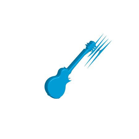 An Icon Illustration Isolated on a Background - Guitarの写真素材