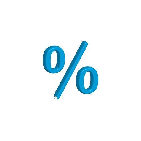 An Icon Illustration Isolated on a Background - Percentの写真素材