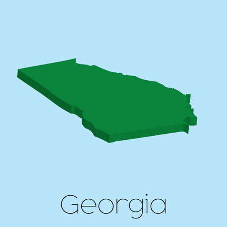 A Map of the the state Georgiaの写真素材