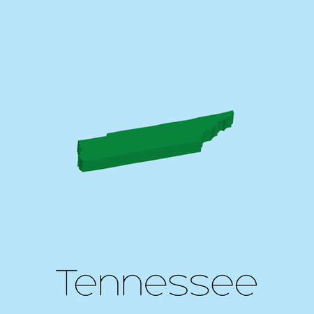 A Map of the the state Tennesseeの写真素材
