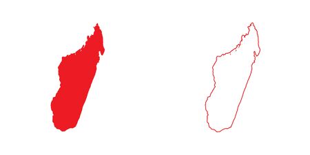 A Map of the country of Madagascarの写真素材